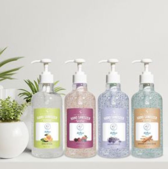 Hand sanitizer bottles